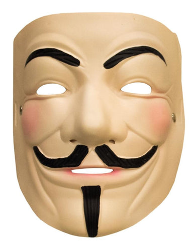 Funny Fashion Anonymous masker  met snor latex