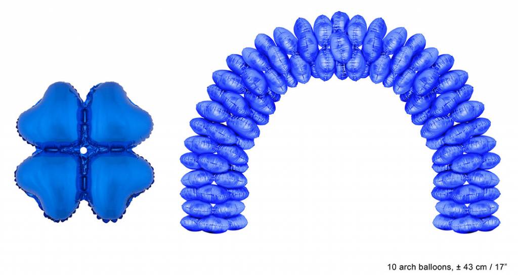 Funny Fashion Ballonboog folieballonnen hart Blauw