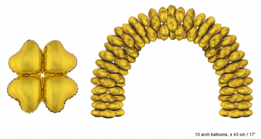 Funny Fashion Ballonboog folieballonnen hart Goud