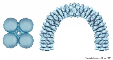 Funny Fashion Ballonboog folieballonnen hart Licht blauw