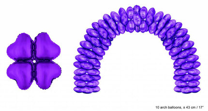 Funny Fashion Ballonboog folieballonnen hart Paars