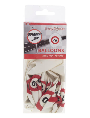 Funny Fashion Ballonnen verkeersbord 70 jaar