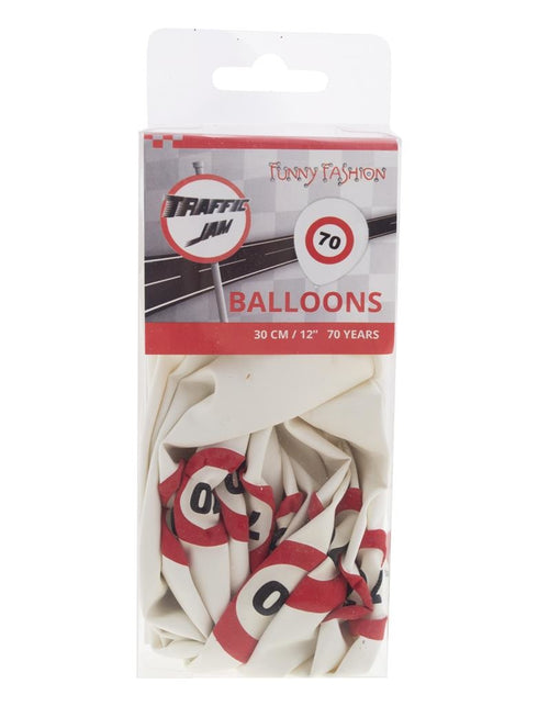 Funny Fashion Ballonnen verkeersbord 70 jaar