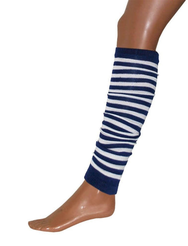 Funny Fashion Beenwarmers blauw wit 50cm