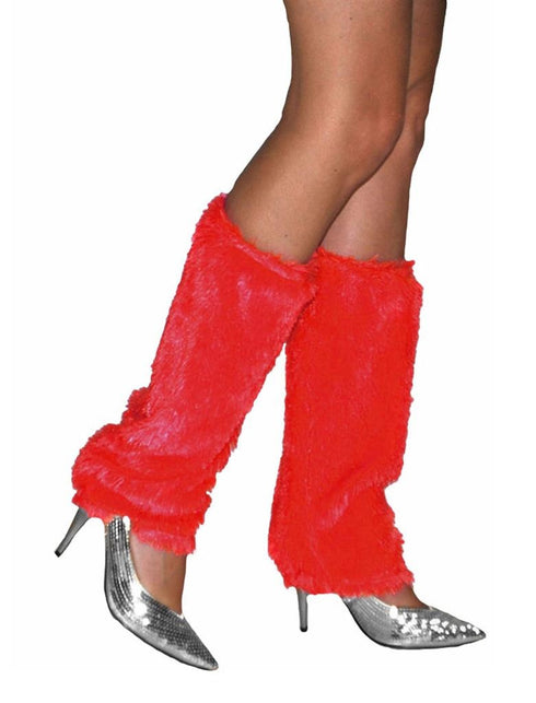 Funny Fashion Beenwarmers pluche rood