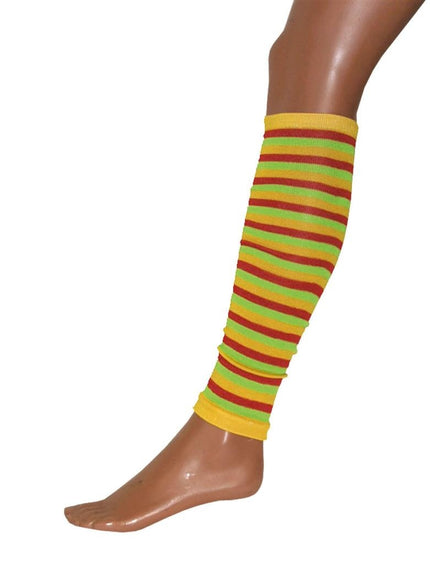 Funny Fashion Beenwarmers Rood/Geel/Groen 50cm