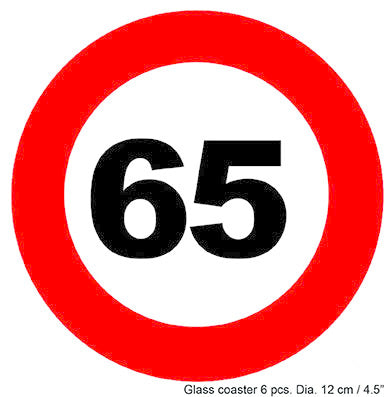 Funny Fashion Bierviltje 65 jaar