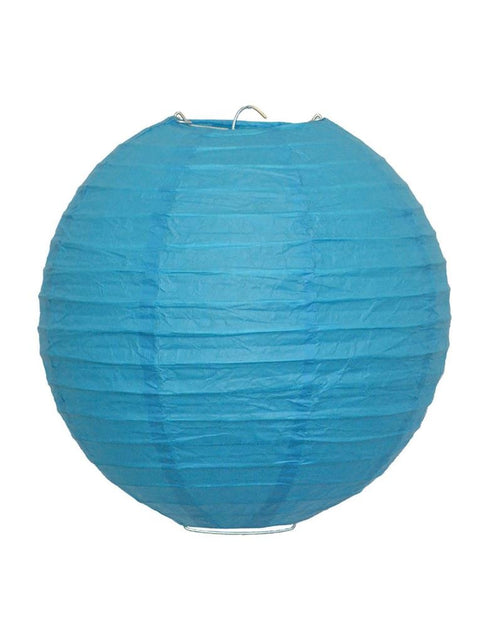 Funny Fashion Blauwe lampion 25cm