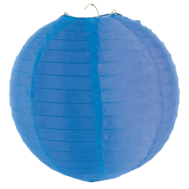 Funny Fashion Blauwe lampion nylon 30cm