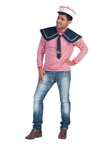 Funny Fashion Blauwe marine kraag met anker