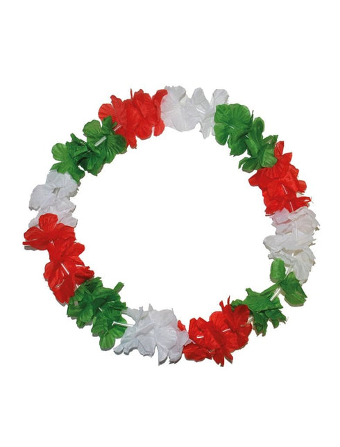 Funny Fashion Bloemenslinger rood groen wit