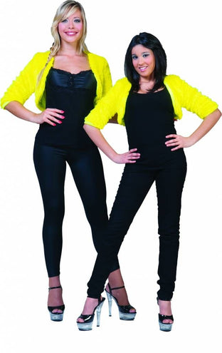 Funny Fashion Bolero geel fuzzy voor dames