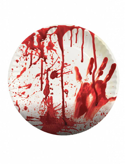 Funny Fashion Bordjes met bloedspetters voor Halloween