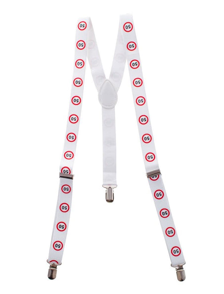 Funny Fashion Bretel 50 jaar met verkeersborden