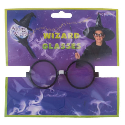 Funny Fashion Bril tovenaar zwart