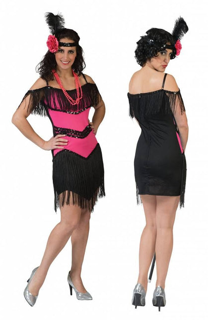 Funny Fashion Charlestonjurkje Roze/Fuchsia