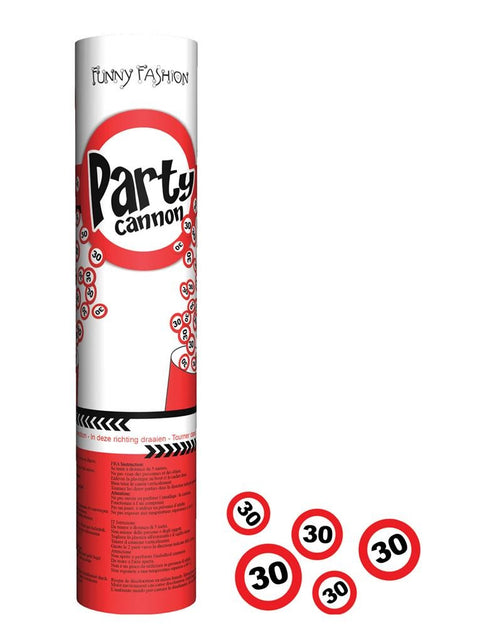 Funny Fashion Confetti shooter leeftijd 30 jaar verkeersborden