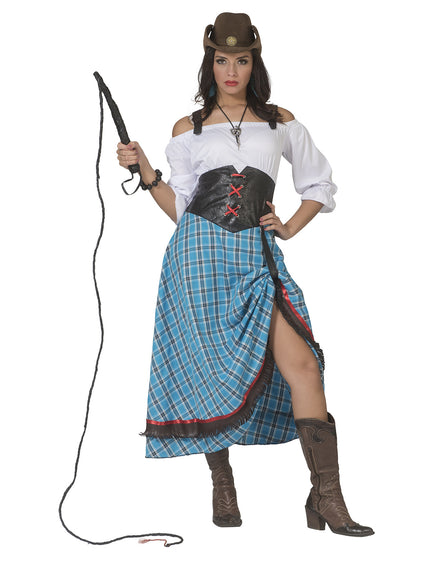 Funny Fashion Cowboy kostuum Blue Bird dames