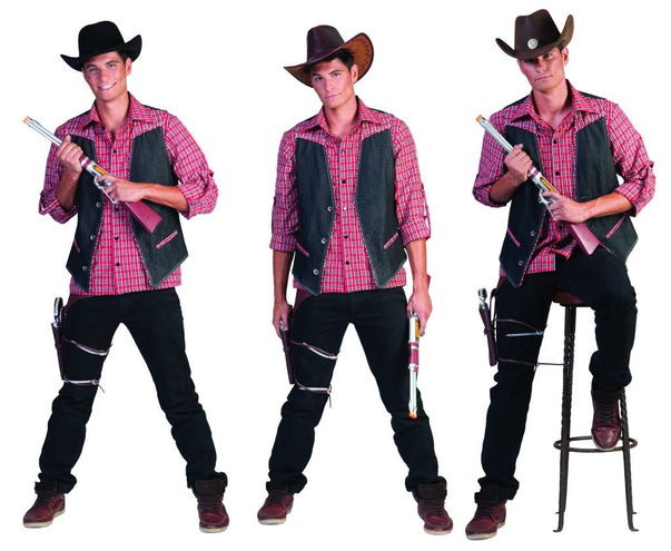 Funny Fashion Cowboy vest Tim heren