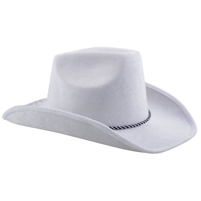 Funny Fashion Cowboyhoed in de kleur wit