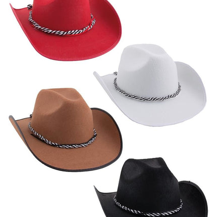 Funny Fashion Cowboyhoed Martijn in zwart of bruin