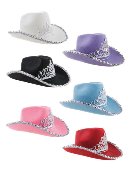Cowboyhoed met kroon diverse kleuren