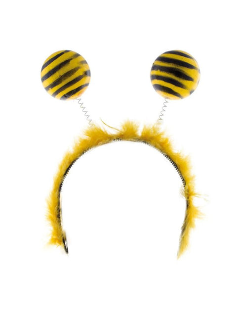Funny Fashion Diadeem bij met gestreepte bollen