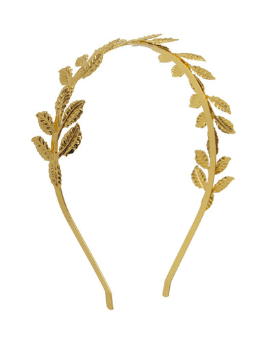 Funny Fashion Diadeem met nep gouden bladeren