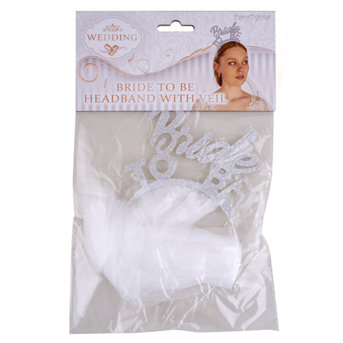 Funny Fashion Diadeem met sluier Bride To Be