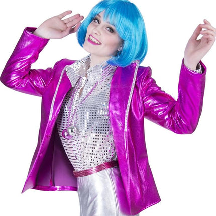 Funny Fashion Disco Fever jas roze/fuchsia dames