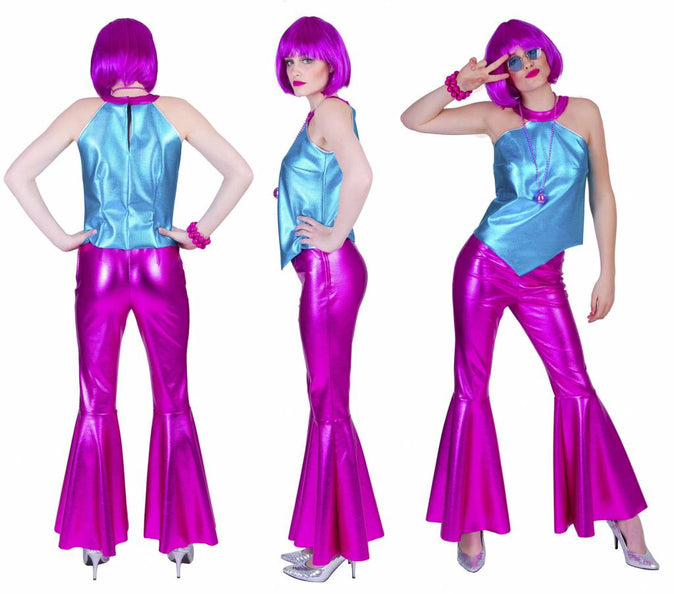 Funny Fashion Disco Fever Topje dames blauw