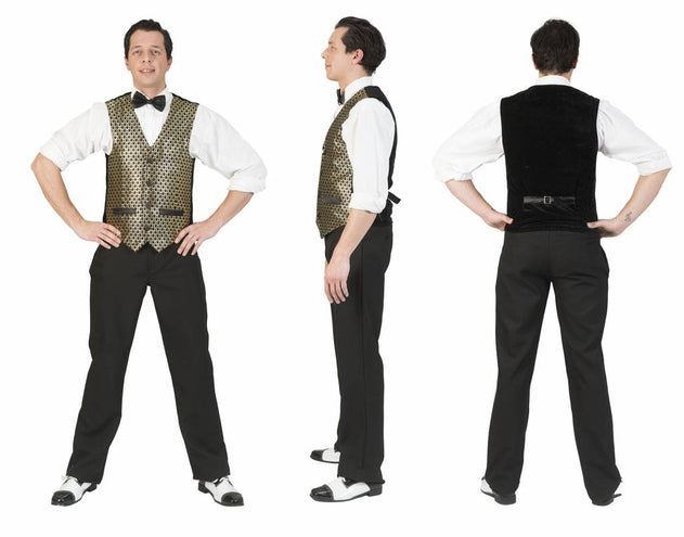 Funny Fashion Disco Gilet Herman goud heren