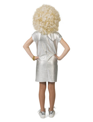 Funny Fashion Disco jurkje Elise zilver met gouden hart