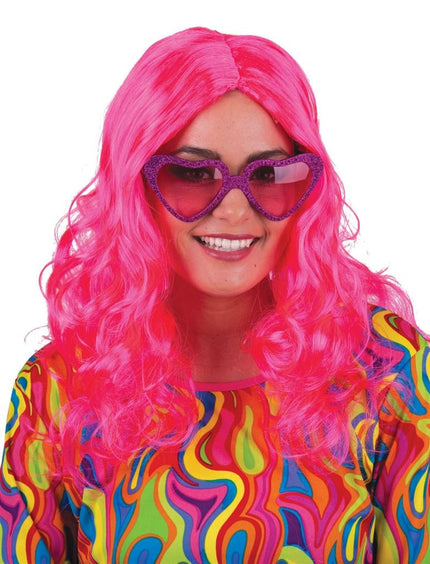 Funny Fashion Disco  pruik Wendy  roze/fuchsia