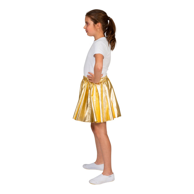 Funny Fashion Disco rok Sophie goud kinderen