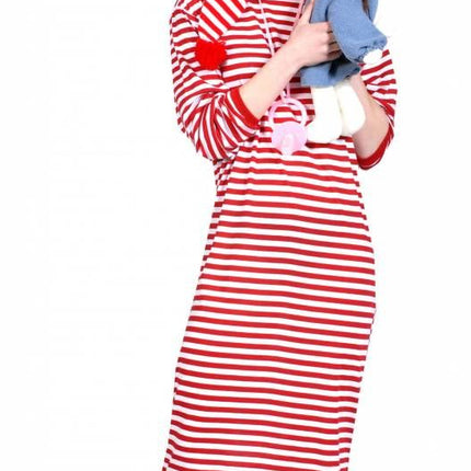 Funny Fashion Dorus badpak jurk rood wit