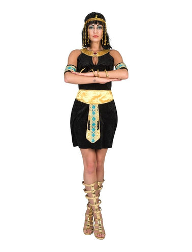 Funny Fashion Egyptische Cleopatra jurk zwart