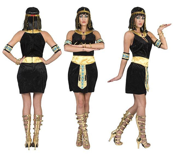 Funny Fashion Egyptische Cleopatra jurk zwart