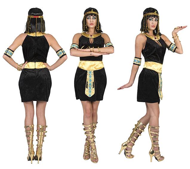 Funny Fashion Egyptische Cleopatra jurk zwart