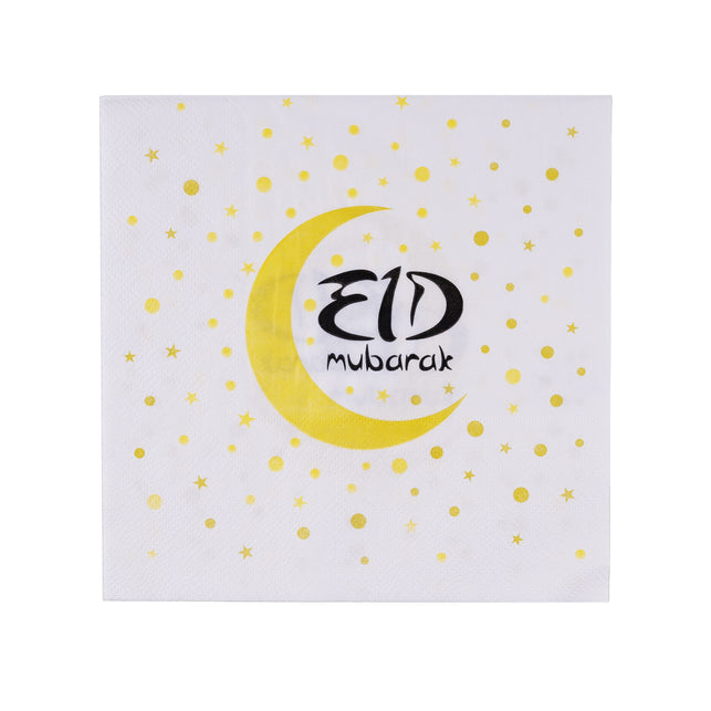 Funny Fashion Eid Mubarak servetten 20 stuks