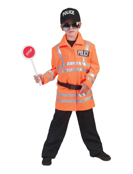 Funny Fashion Fluor oranje politiepakjes voor jongens