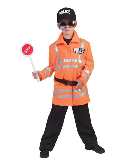Funny Fashion Fluor oranje politiepakjes voor jongens