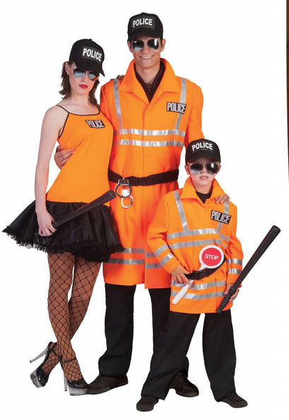 Funny Fashion Fluor oranje politiepakjes voor jongens
