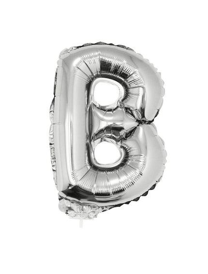 Funny Fashion Folie ballon letter B Zilver