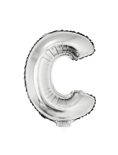 Funny Fashion Folie ballon letter C Zilver
