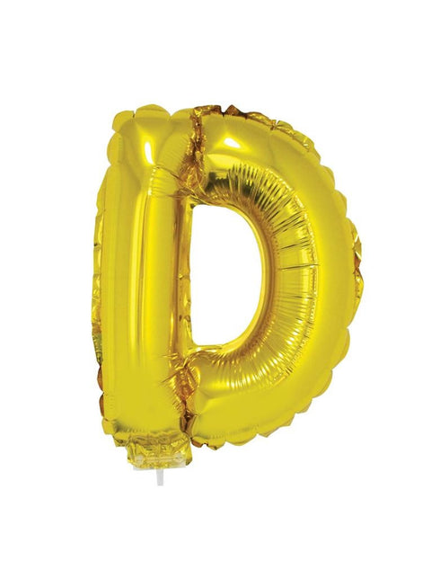 Funny Fashion Folie ballon letter D Goud