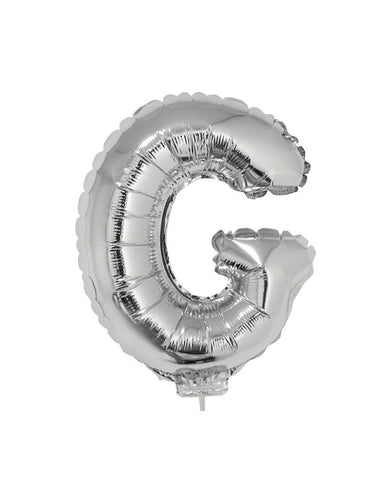 Funny Fashion Folie ballon letter G Zilver