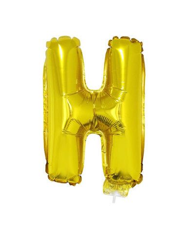 Funny Fashion Folie ballon letter H Goud