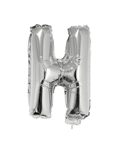 Funny Fashion Folie ballon letter H Zilver