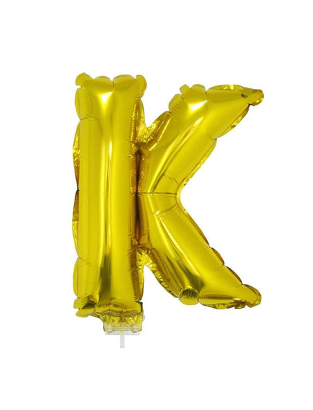 Funny Fashion Folie ballon letter K Goud